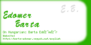 edomer barta business card